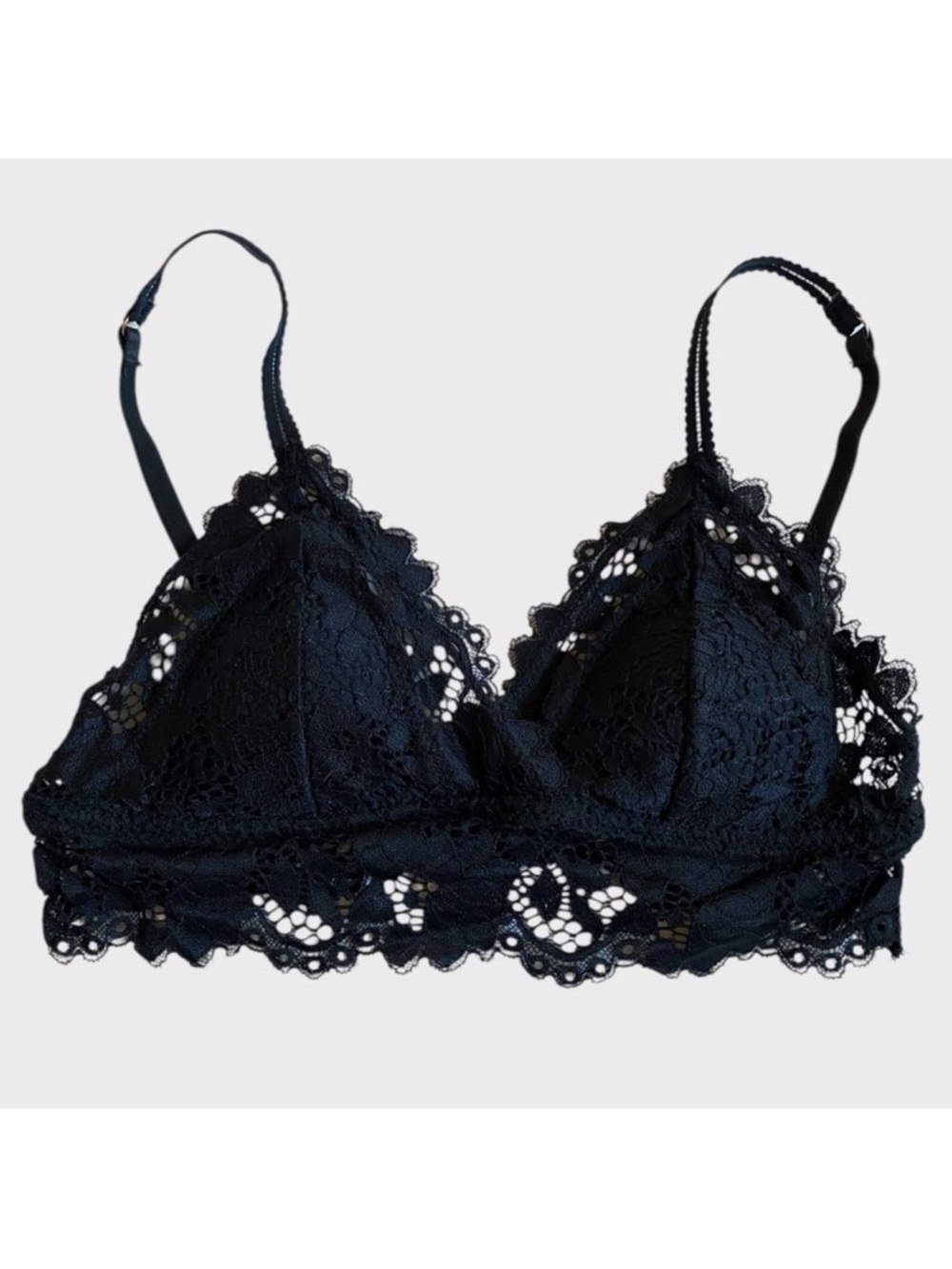 Marilyn Monroe Midnight Lace Bralette Women's Size M Black Feminine Coquette